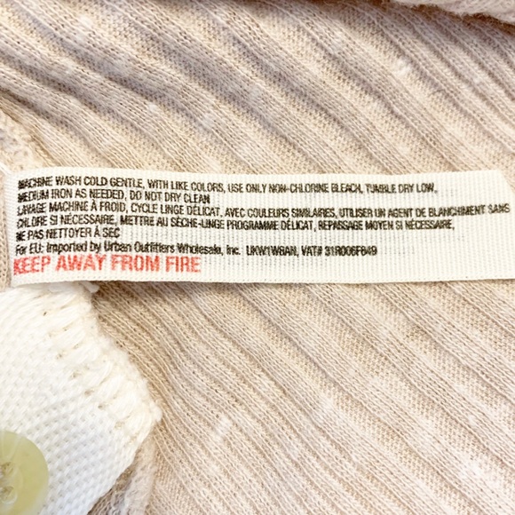 Free People Beach Tan Hi Low Ribbed Cardigan XS - Picture 7 of 7